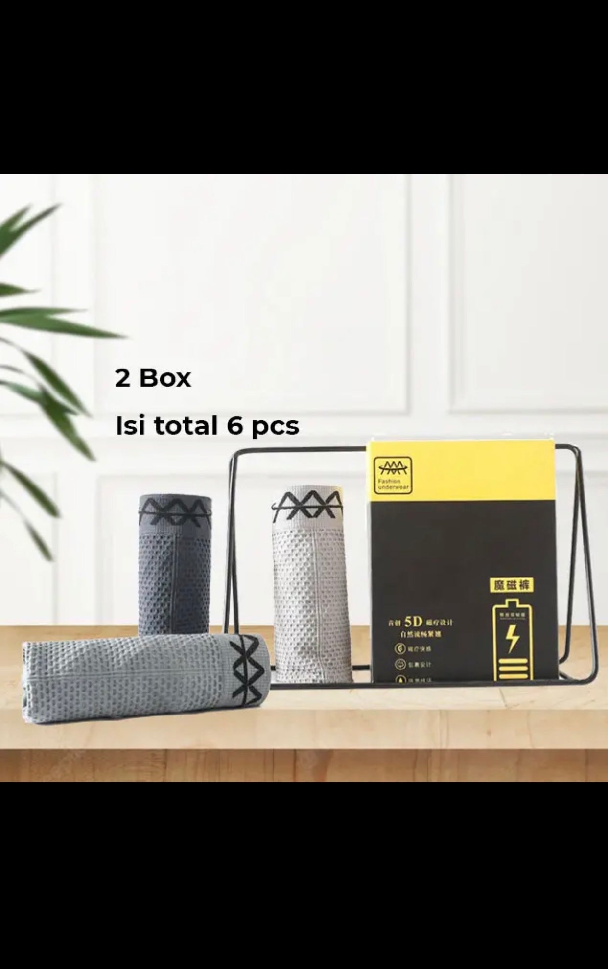 COD CELANA DALAM BOXER 5D Magnetic 1 PAKET ISI 6 PCS