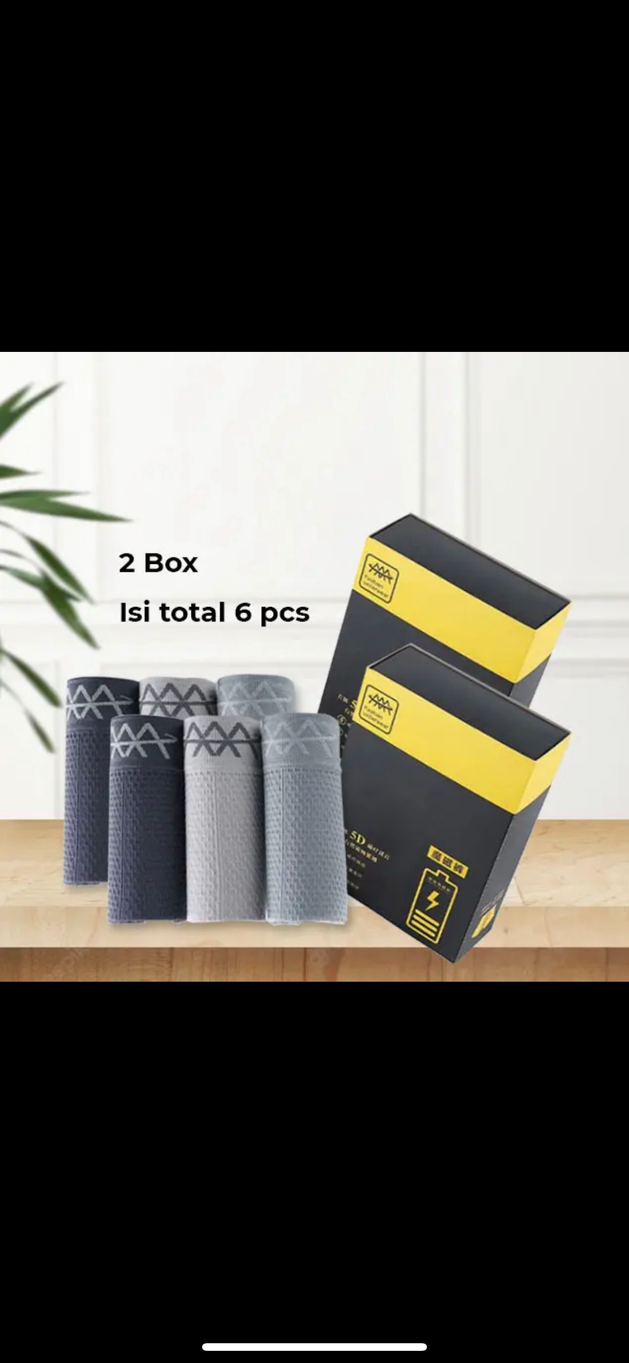 COD CELANA DALAM BOXER 5D Magnetic 1 PAKET ISI 6 PCS